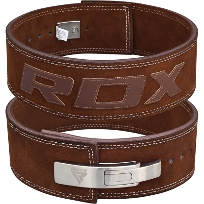 RDX 10mm nagy barna bőr erőemelő öv
